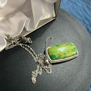 Elegant Gemstone Green Pendant Necklace